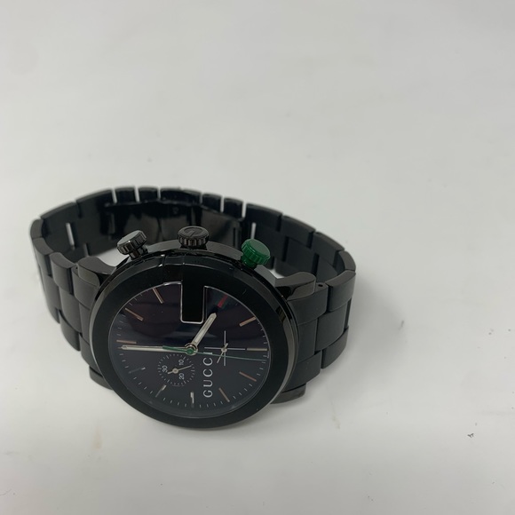 GUCCI G Chrono Black Guilloche Dial Men's Watch - Picture 4 of 13